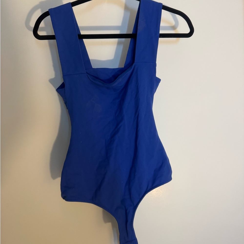 Free People Solid Royal Blue One-Piece Bodysuit
